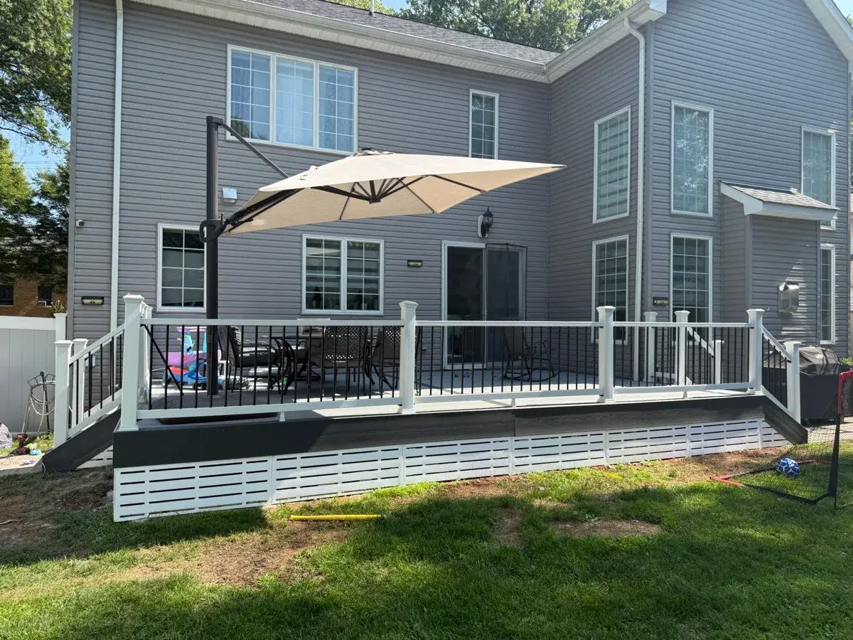 Two-Level Cedar Deck in Fair Lawn, NJ