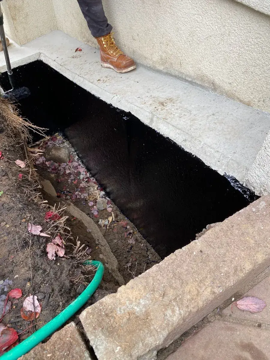 French drain installation