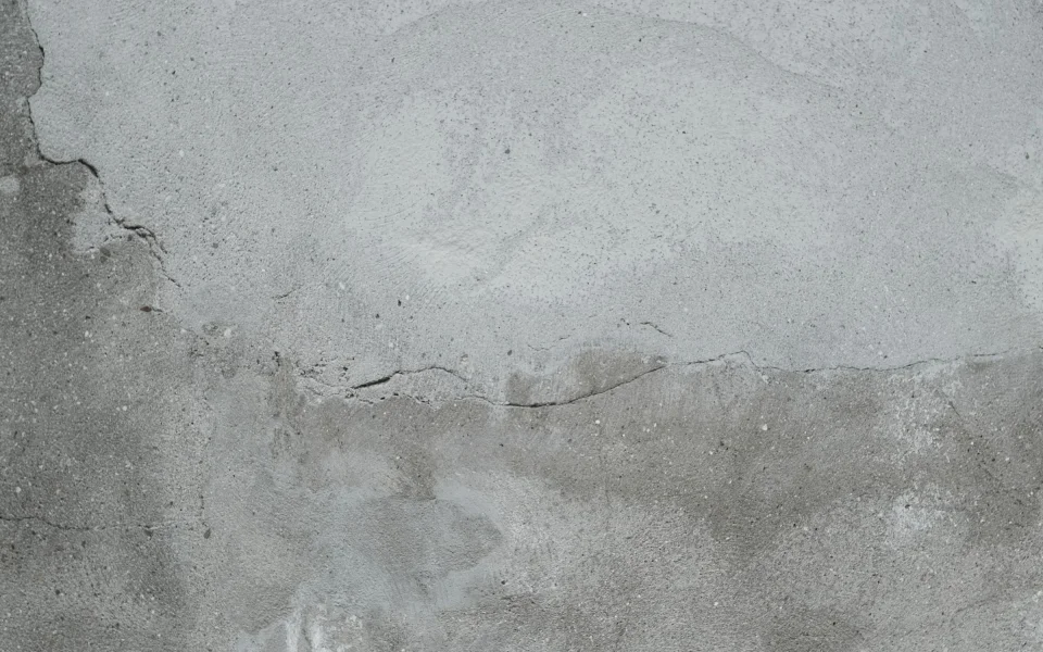 Concrete foundation wall with horizontal crack